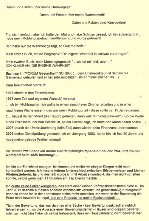 Offener Brief Für Alle Mobbingopfer Selbsthilfegruppe Mobbing Graz