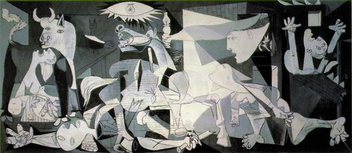 Guernica,Pablo Picasso,1937,Musée Reina Sofia, Madrid,Huile sur toile 349X778