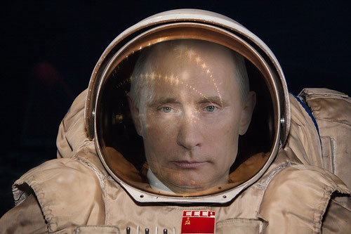 Putin in an astronaut suit