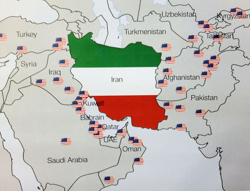 Le basi americane in Medio Oriente circondano l'Iran.