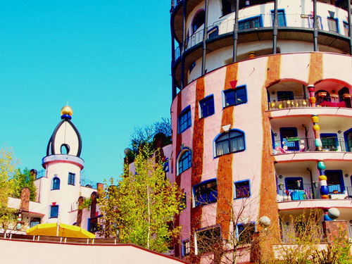 die Zuckerbäcker-Architektur von Hundertwasser 