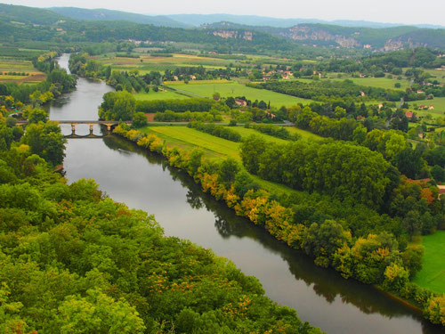 der Ausblick auf die Dordogne vom "Belvedere de la Barre"