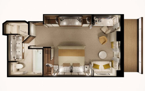 Crystal Grace Aquamarine Suite Grundriss