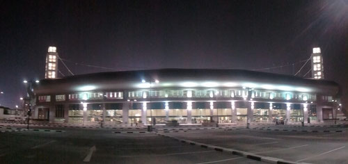 Al-Saad stadium outside night