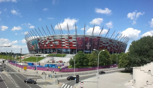 Warszaw stadium outside daylight