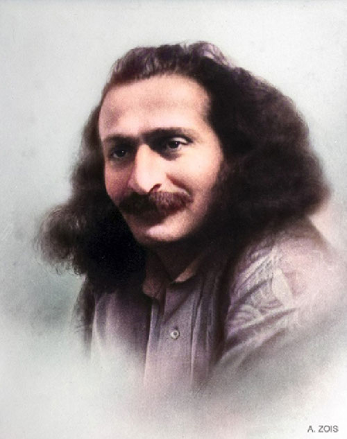 Meher Baba in Zurich, Swtizerland. Image rendition by Anthony Zois.