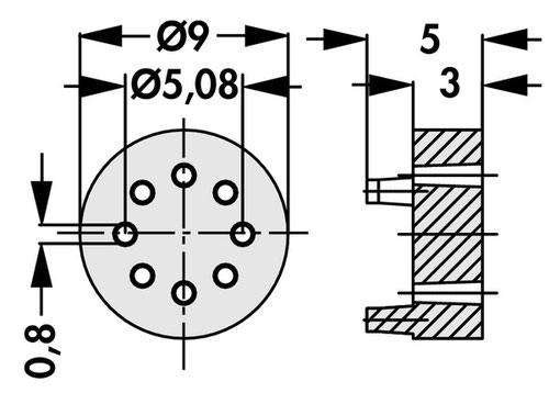 MS 58 5 TO5パッケージ用トランジスタスペーサー