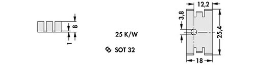 FK 209 SA 32 フィンガーシェイプヒートシンク SOT-32パッケージ用