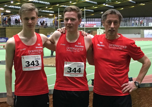 Alex Lind, Marco Giese und Egon Bröcher waren mit dem Auftritt der SG in Dortmund sehr zufrieden