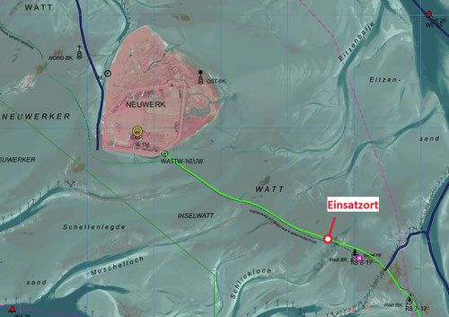 Das Wattgebiet vor der Insel Neuwerk