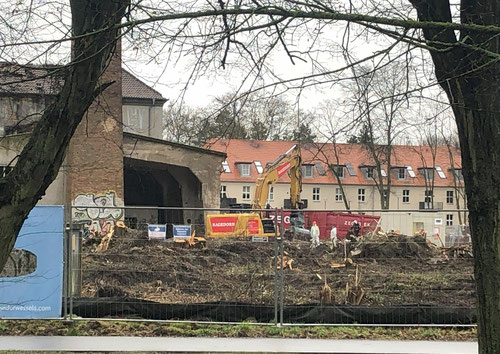 19.2.2024 - Die Arbeiten in/an der Ruine haben begonnen.