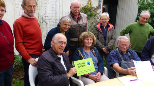 Mr Jean COLLET Administrateur du GONm et Mme FOURNIÈRE Présidente de l'Association du Verger de Sauvegarde Yves Fournière