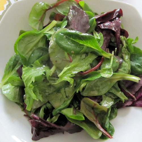 Salat "geht immer": gesund, grün, garniert ...