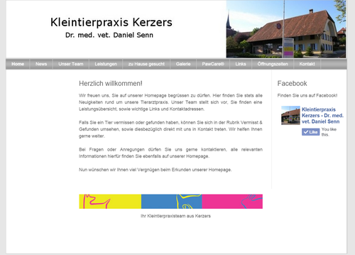 Homepageprojekt Kleintierpraxis Kerzers