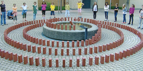 kinder-klinkerdomino von kleinaberfein