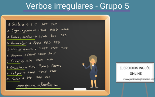 Verbos irregulares en inglés - Grupo 5