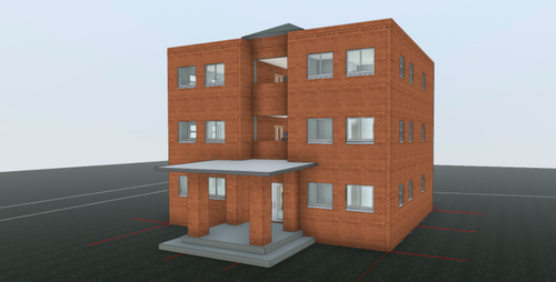 3D small_apartment 共同住宅