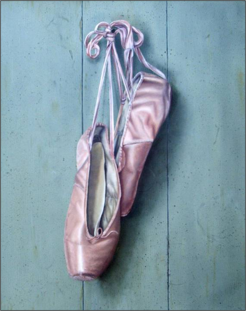 Balletschoenen - Olieverf op doek 50 x 60 cm 