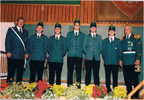 Jungschützen bei der Ehrung am Herrenabend