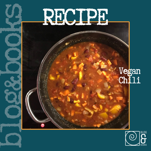 photo of chili cooking in a pot on the cooker