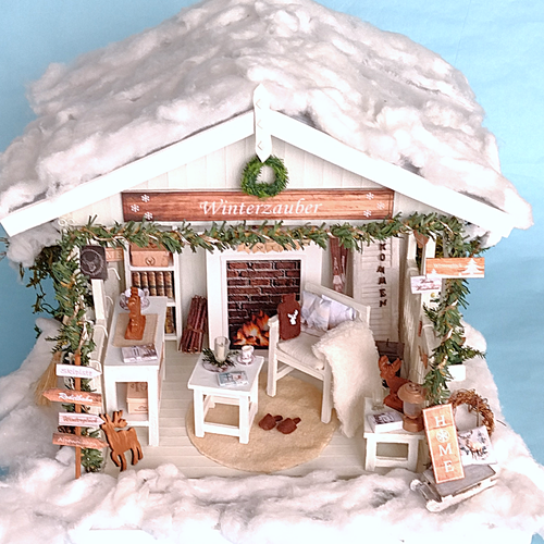 Winter-Haus 1:12 Einrichtung 