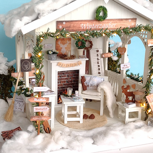 Winter-Haus 1:12 Einrichtung 