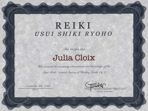 Certificate Julia Reiki