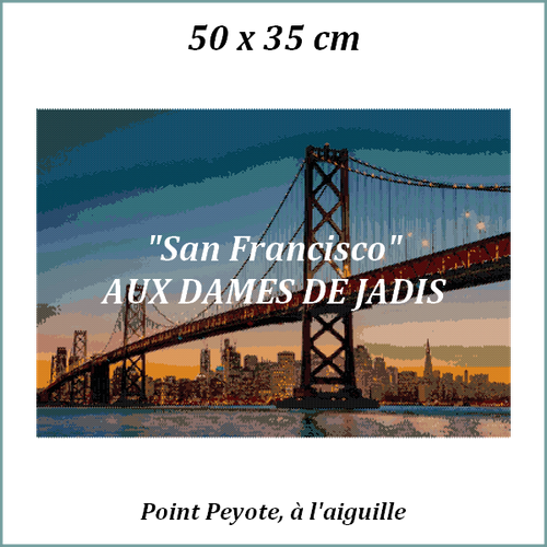 San Francisco/Golden Gate/tapisserie/tapestry/pattern-peyote-seed beads-miyuki-délica-auxdamesdejadis