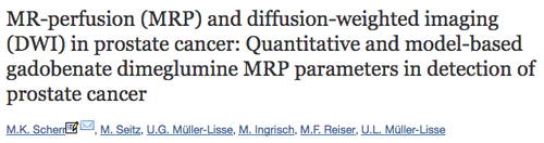 Mulitparametrische MRT der Prostata bei Prostatakrebs