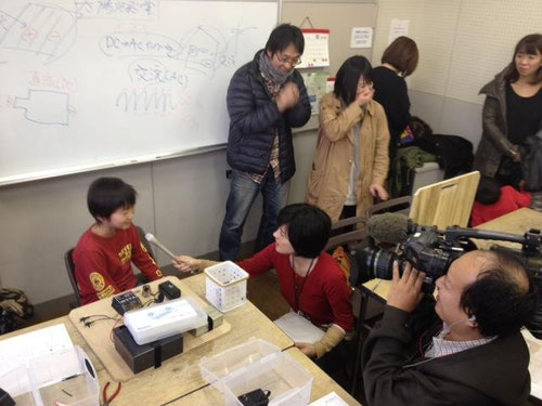 親子で学ぶ〜手づくり発電教室 NHK取材