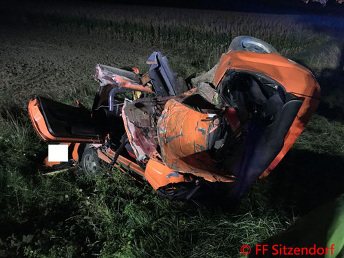 Feuerwehr, Blaulicht, FF Sitzendorf, Verkehrsunfall, B2