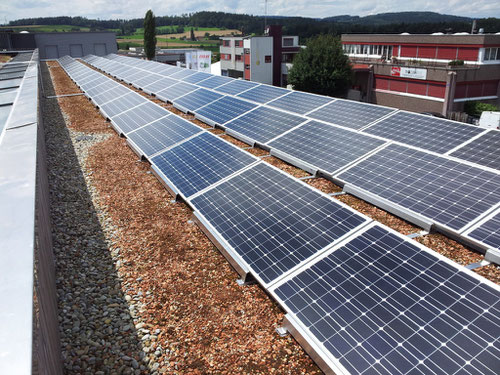 Beispiel Vordach mit 66 Modulen