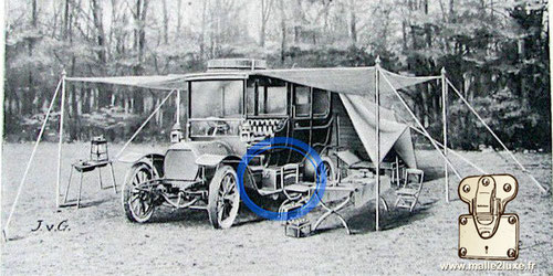 Catalogue Louis Vuitton boite à outils 1900 acajou automobile trunk