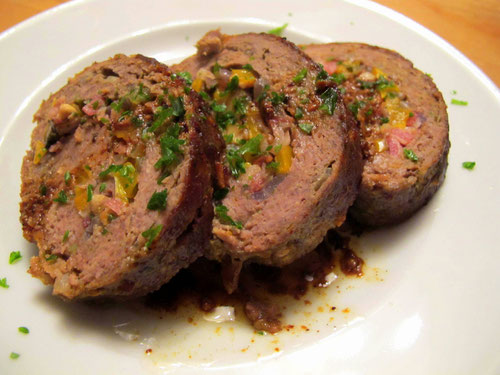 Gefüllter Hackrollbraten (paleo, glutenfrei, lowcarb)