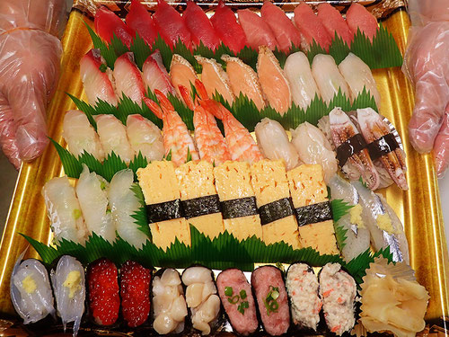 高級なネタも入ります。極上のネタを出前します。　台東区はお届けエリアです。　寿司の出前