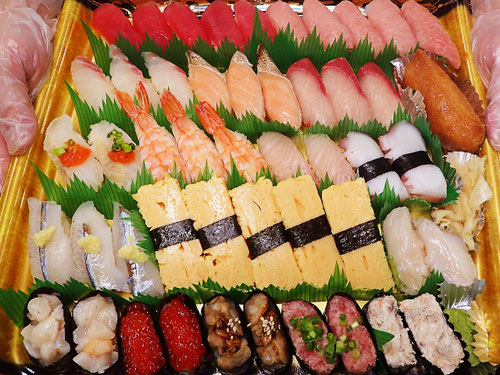 一番人気のおまかせセットです　中央区の銀座までお届けしました