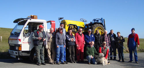 Abschiedsfoto - unser altgedienter Trecker bereit zum Abtransport