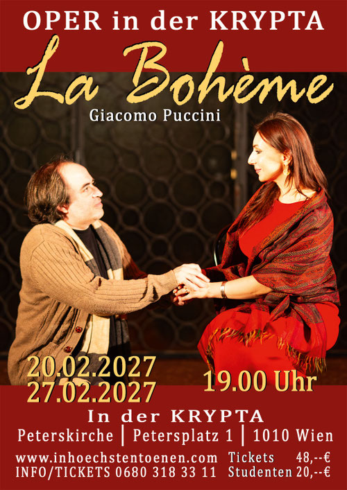 LA BOHÈME, Giacomo Puccini in der Krypta