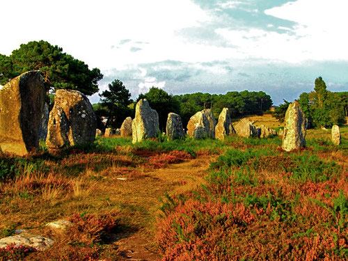 die Steinreihen von Carnac über 3 km lang