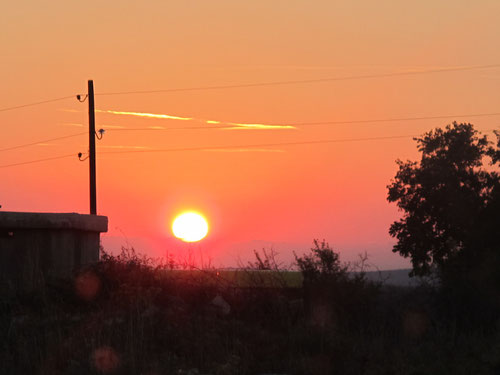 Sonnenuntergang in Slivnica, von unserem WoMo aus beobachtet...