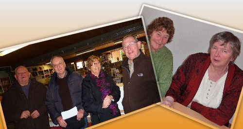 les joyeux instructeurs : Marcel, Joseph, Bernadette, Fernand, Marie et Madeleine