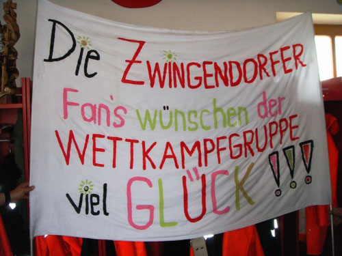 Glückwünsche unserer mitgereisten Fans