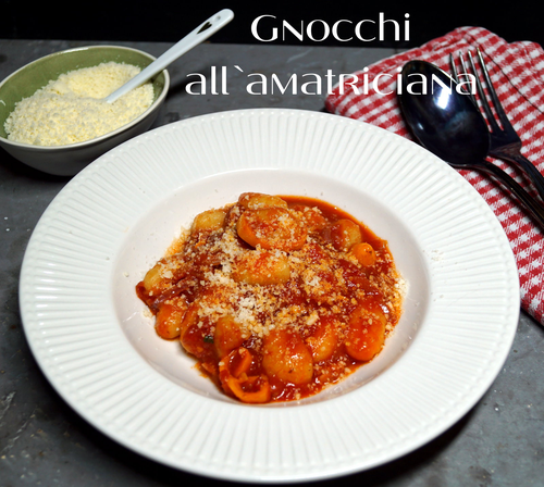 Gnocchi all`amatriciana, dank Halbfertigprodukten extrem schnell auf dem Tisch