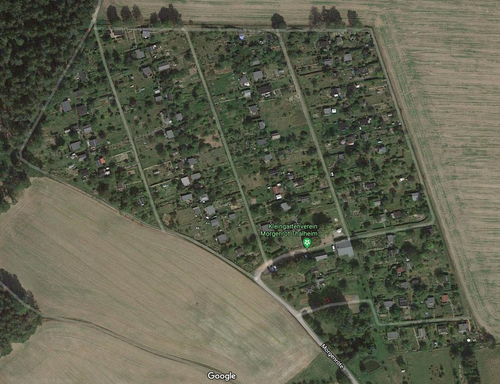 Luftaufnahme Kleingarten Morgenrot Thalheim aus Google Maps