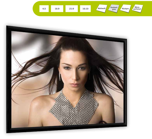 Professional Frame Plano, vielseitige Auswahl an Bildformaten und Projektionstüchern