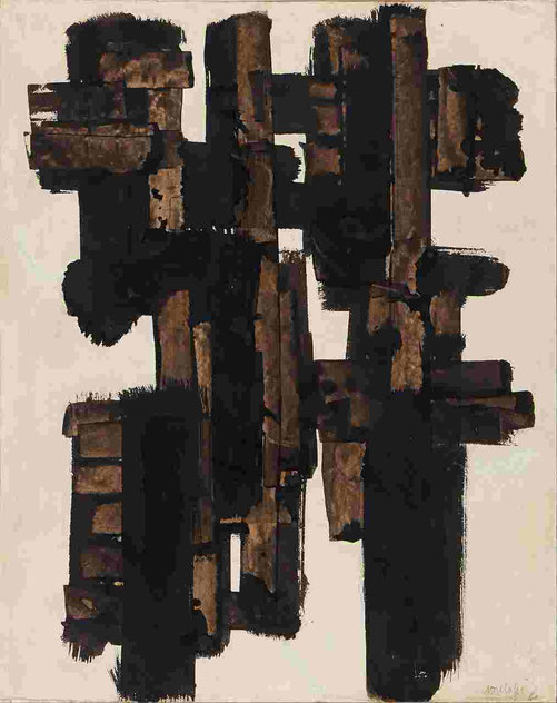 ピエール・スーラージュ《Brou de noix sur papier 63 x 50 cm, 1949》 1949年　スーラージュ美術館　© Adagp, Paris/ Photo : musée Soulages, Rodez/Christian Bousquet