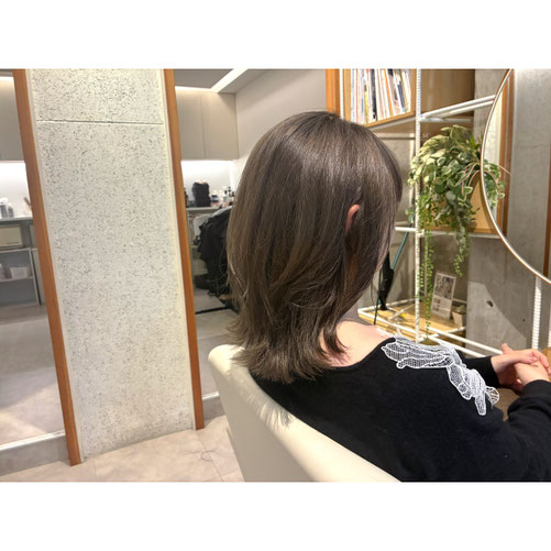  横浜　元町　石川町　　髪質改善　ヘッドスパ　美容室　トリートメント　艶　ルネフルトレール　ウルフカット　ブリーチ　デザインカラー