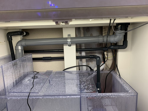 900サイズオーバーフロー水槽の配管でのDEP-8000配管実例 - saff 900サイズオーバーフロー水槽の配管でのDEP-8000配管実例 - saff