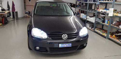 VW Golf 5 LED Umbau H7 LED Philips X-Treme Ultinon