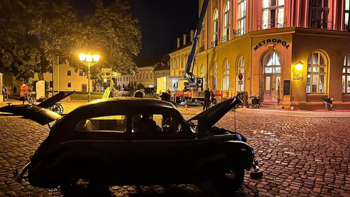  20. Juni 2023 Dreharbeiten zu ZDF-Dokudrama „Ich bin! Margot Friedländer" in Bernburg